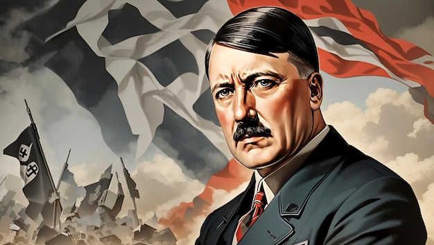 illustrazione di una stampa di Adolf Hitler