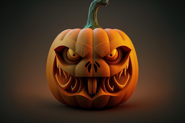 Illustrazione di una testa di zucca di Halloween