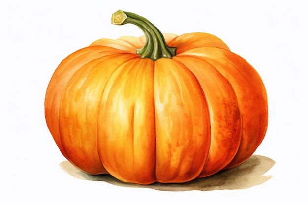 Illustrazione di zucca arancione isolata su sfondo bianco