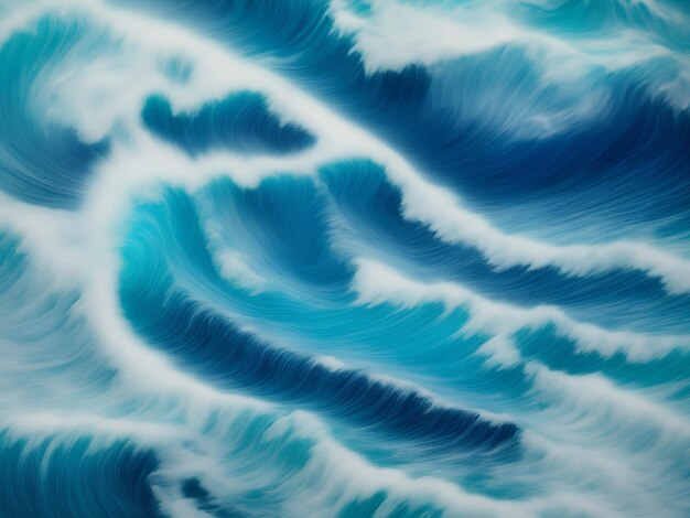 Illustrazione digitale delle onde blu dell'oceano immagine di sfondo