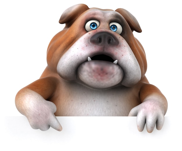 Illustrazione divertente del bulldog