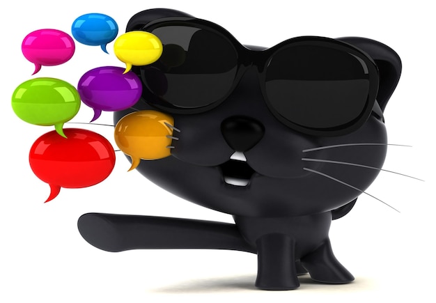 Illustrazione divertente del gatto 3D