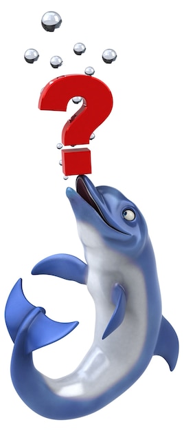 Illustrazione divertente delfino