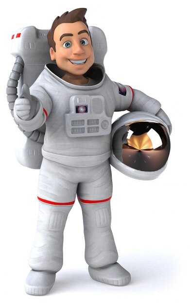 Illustrazione divertente dell'astronauta