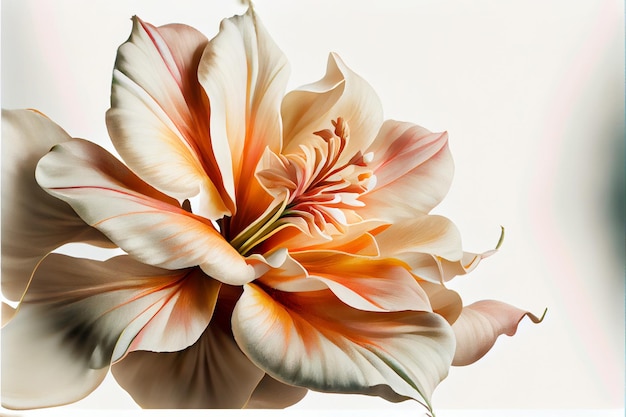 Illustrazione elegante del fiore di seta del raso liscio