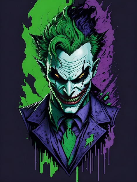 illustrazione faccia male il joker