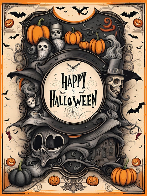 ILLUSTRAZIONE FATTA POSTERIORE DI HALLOWEEN