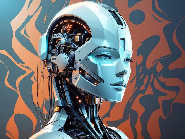 Illustrazione futuristica della tecnologia concettuale AI