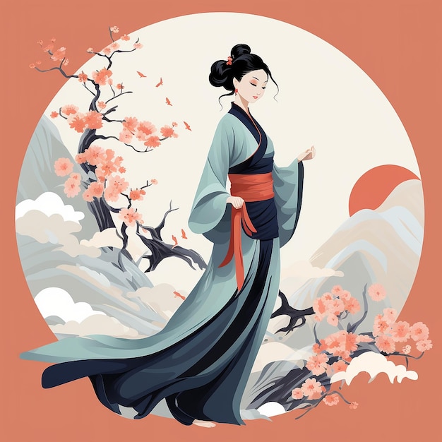 illustrazione geisha