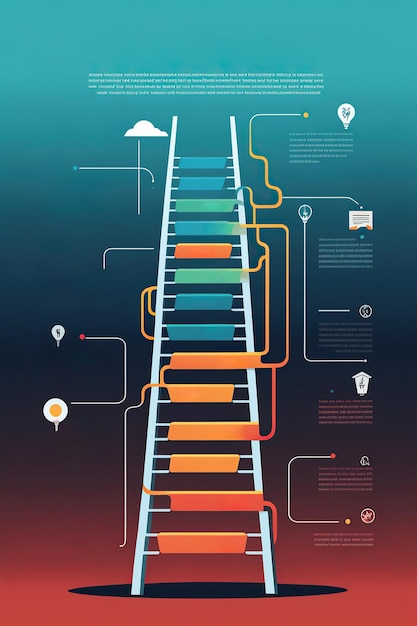 Illustrazione generata da Ai La scala del successo e della persistenza