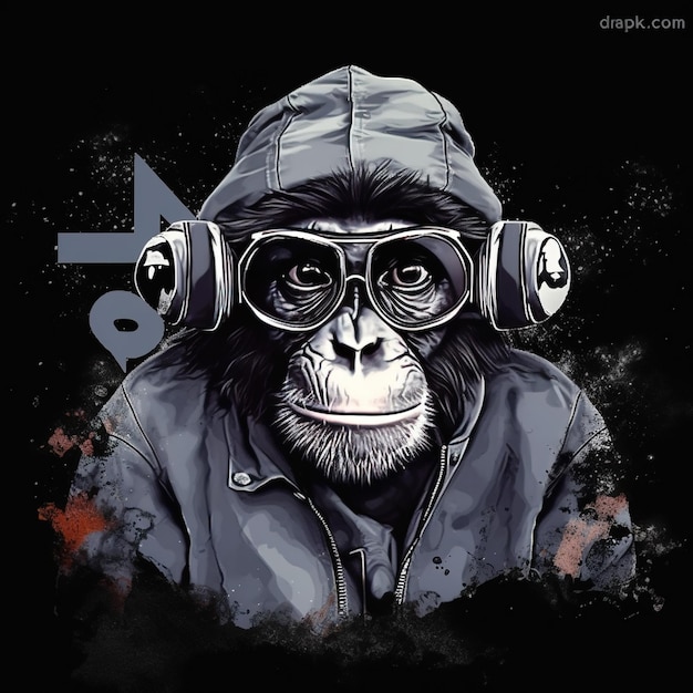 Illustrazione grafica della scimmia