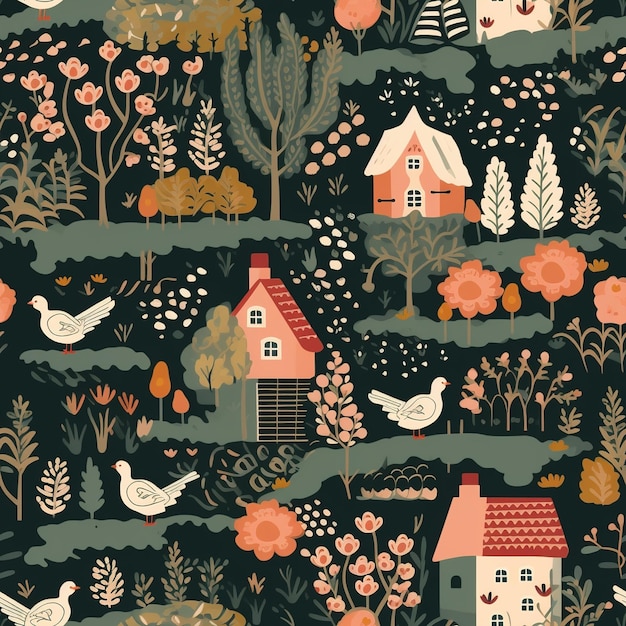 Illustrazione in stile artistico scandinavo