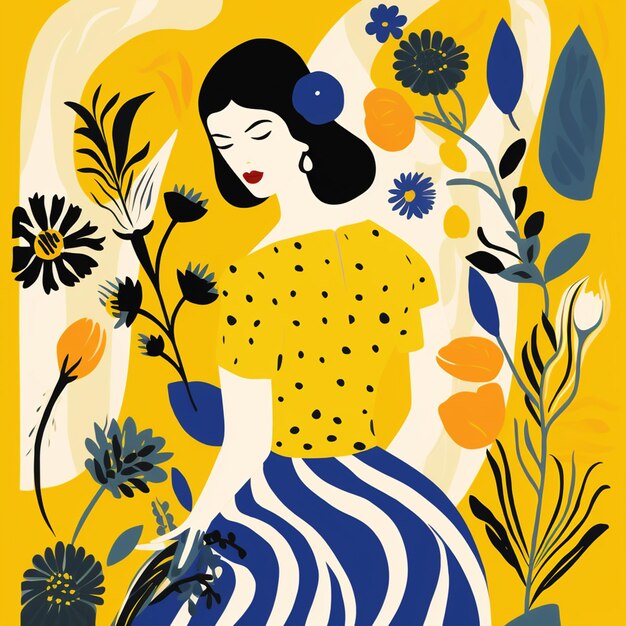 Illustrazione in stile Matisse