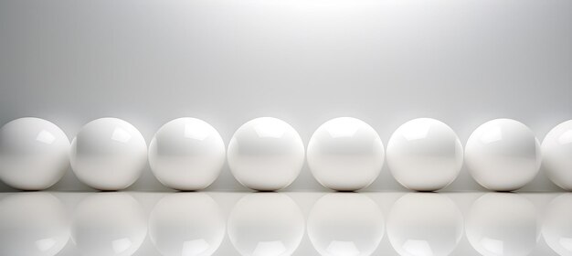Illustrazione in stile minimalista moderno con palle bianche su sfondo grigio