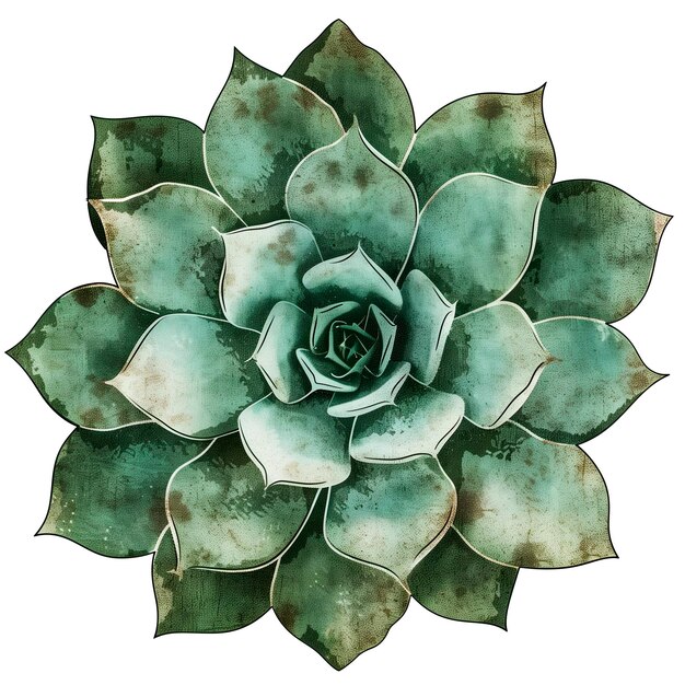 Illustrazione isolata di una pianta succulenta