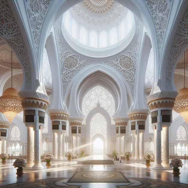 illustrazione ispiratrice di un bellissimo poster di moschea pulita