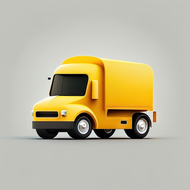 Illustrazione minimalista del desgin del camion