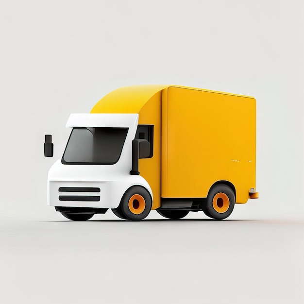 Illustrazione minimalista del desgin del camion