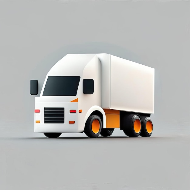 Illustrazione minimalista del desgin del camion