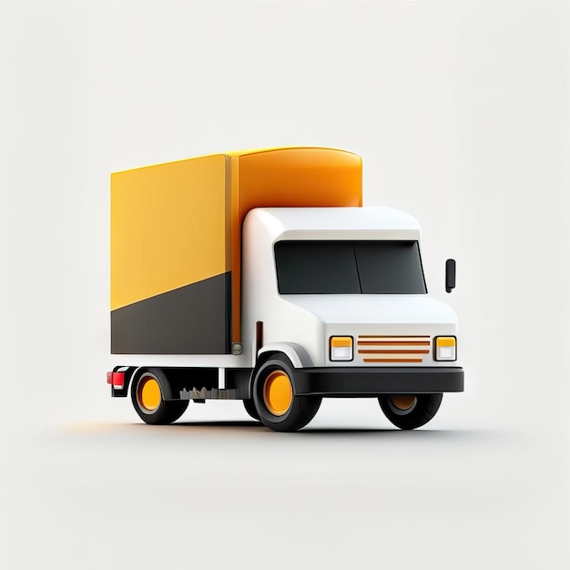 Illustrazione minimalista del desgin del camion