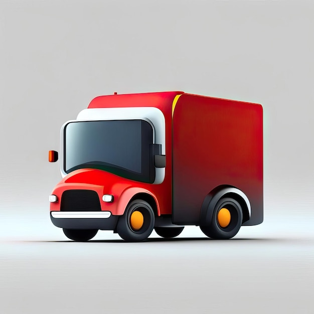 Illustrazione minimalista del desgin del camion