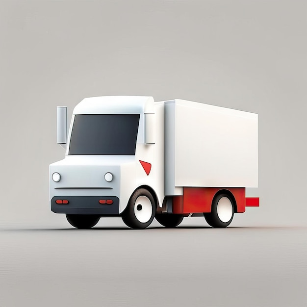 Illustrazione minimalista del desgin del camion
