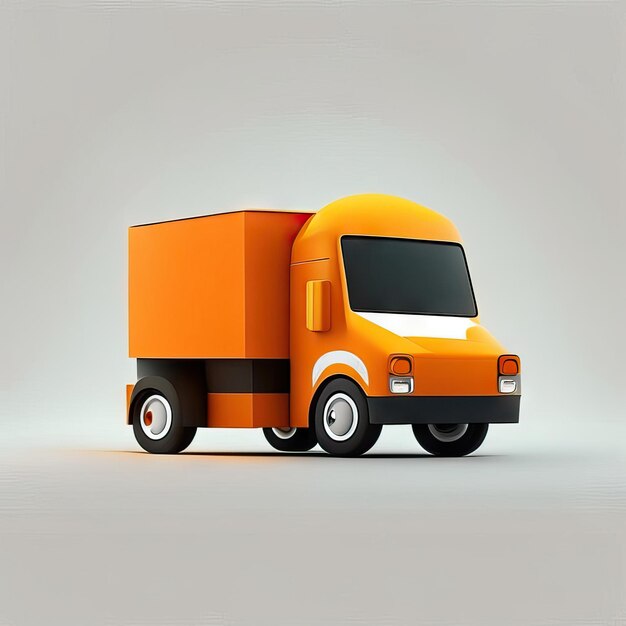 Illustrazione minimalista del desgin del camion