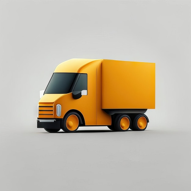 Illustrazione minimalista del desgin del camion