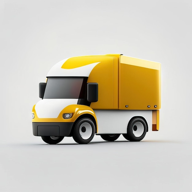 Illustrazione minimalista del desgin del camion