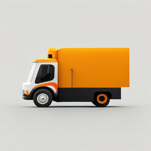 Illustrazione minimalista del desgin del camion