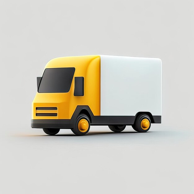 Illustrazione minimalista del desgin del camion