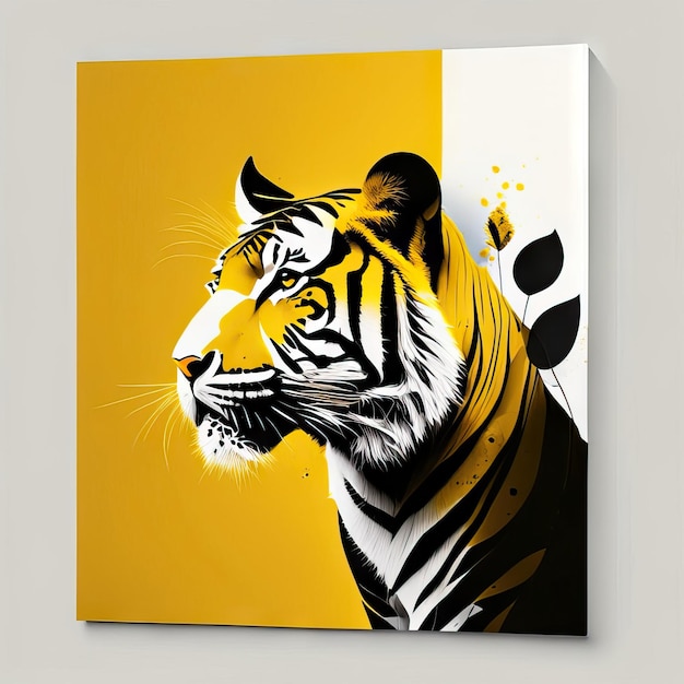 Illustrazione minimalista della tigre