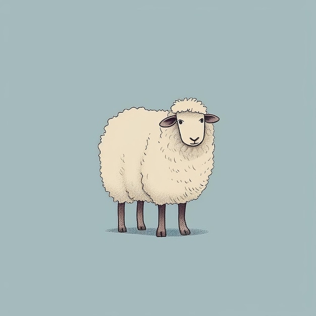 Illustrazione minimalista delle pecore in Edward Gorey e Oliver Jeffers