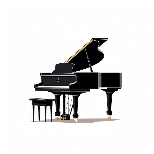 Illustrazione minimalista per pianoforte