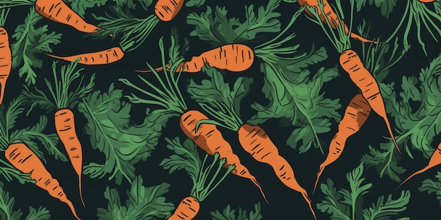 Illustrazione orizzontale della priorità bassa della verdura della carota organica fresca