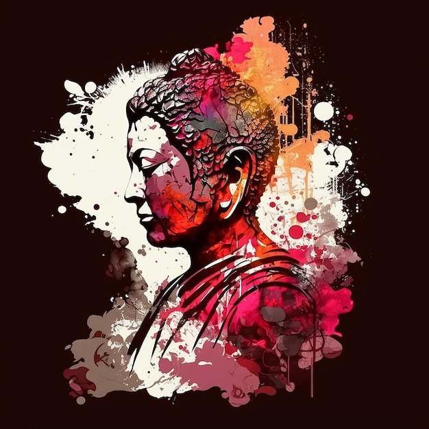 Illustrazione per Buddha Purnima o Vesak Day Generative ai