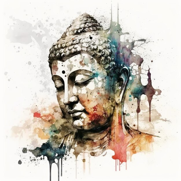 Illustrazione per Buddha Purnima o Vesak Day Generative ai