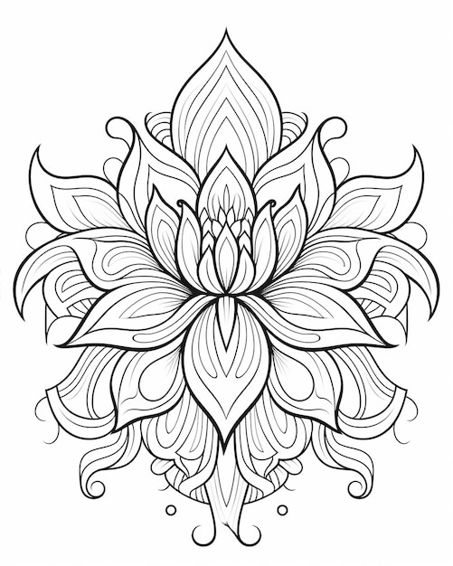 Illustrazione per colorare le pagine di Mandala