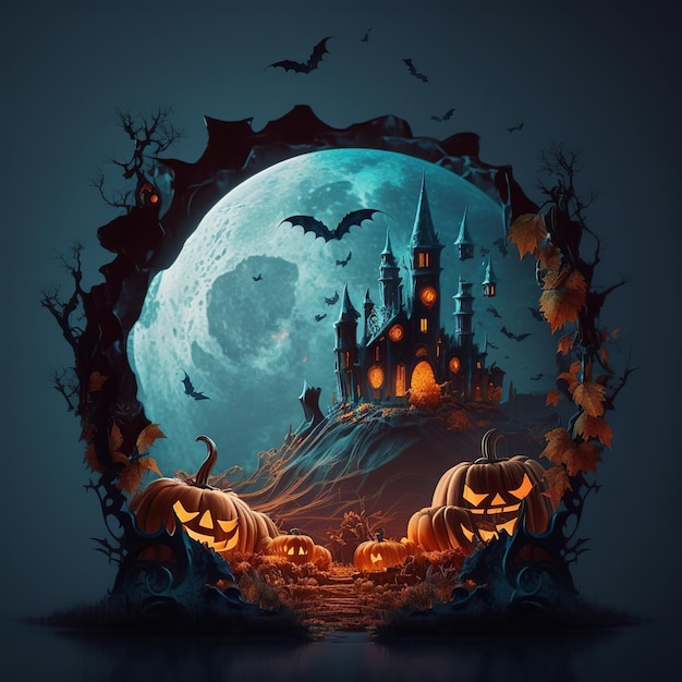 Illustrazione per halloween Generativo Ai