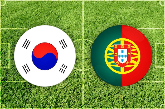 Illustrazione per la partita di calcio Corea vs Portogallo