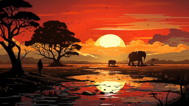 Illustrazione piatta del giorno dell'Africa