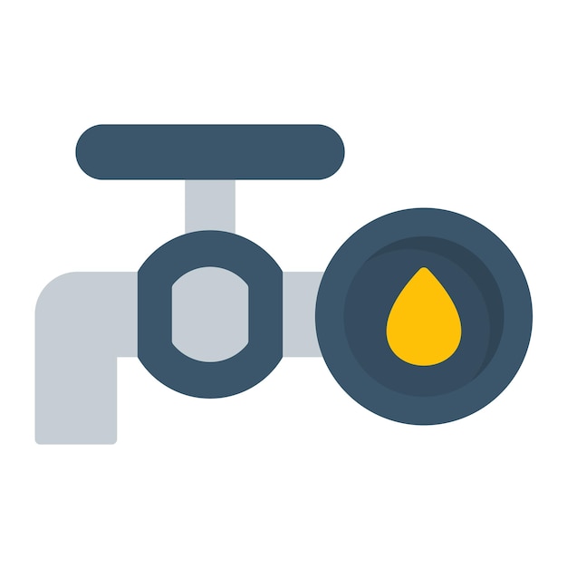 Illustrazione piatta del rubinetto dell'olio
