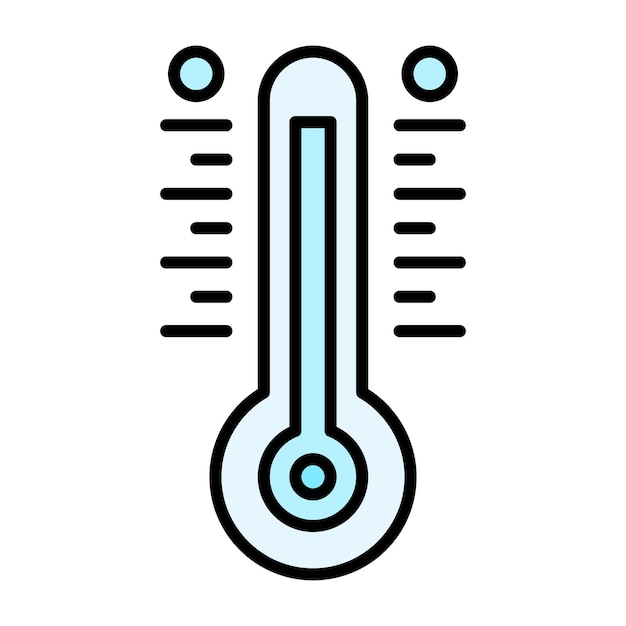 Illustrazione piatta del termometro