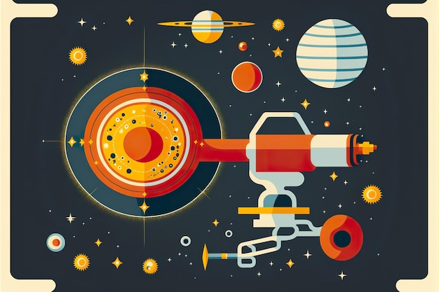 Illustrazione piatta di astronomia