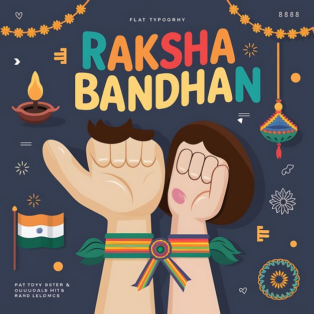 Illustrazione piatta di Raksha Bandhan