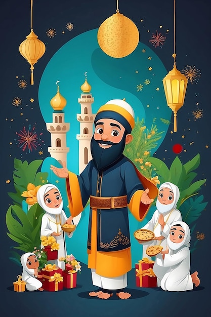 Illustrazione piatta per la celebrazione del Capodanno islamico