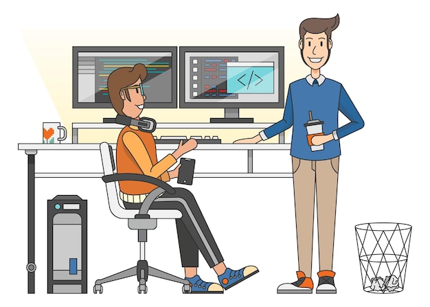 Illustrazione png del programmatore sfondo trasparente