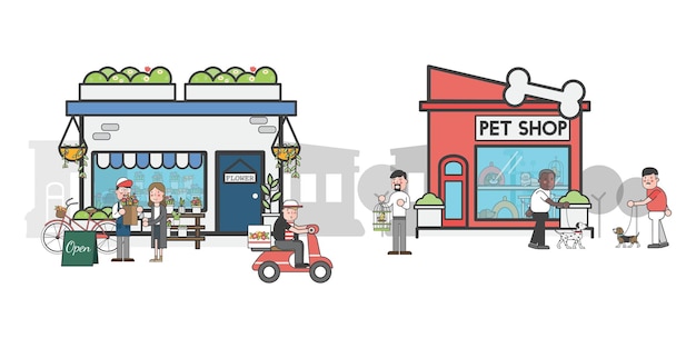 Illustrazione png della città sfondo trasparente
