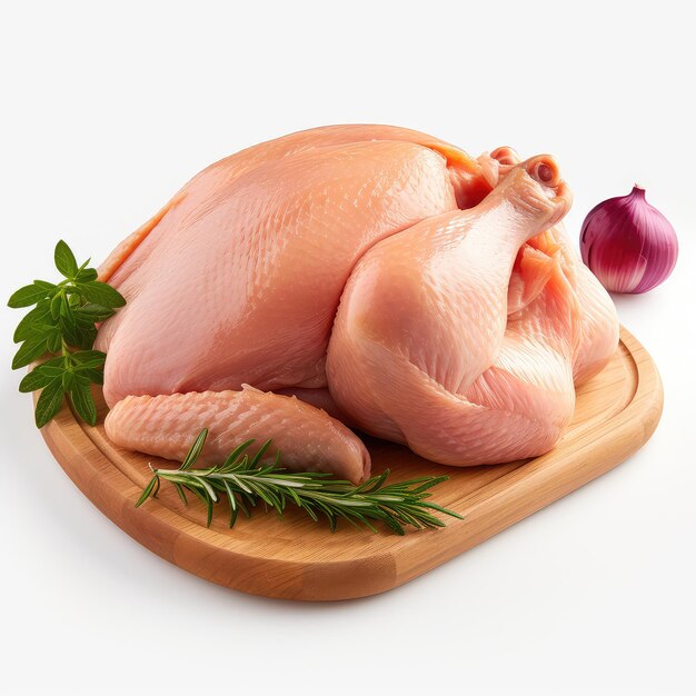 illustrazione pollo intero con marinata