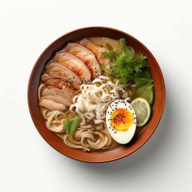 illustrazione ramen giapponese top bianco scena della foto